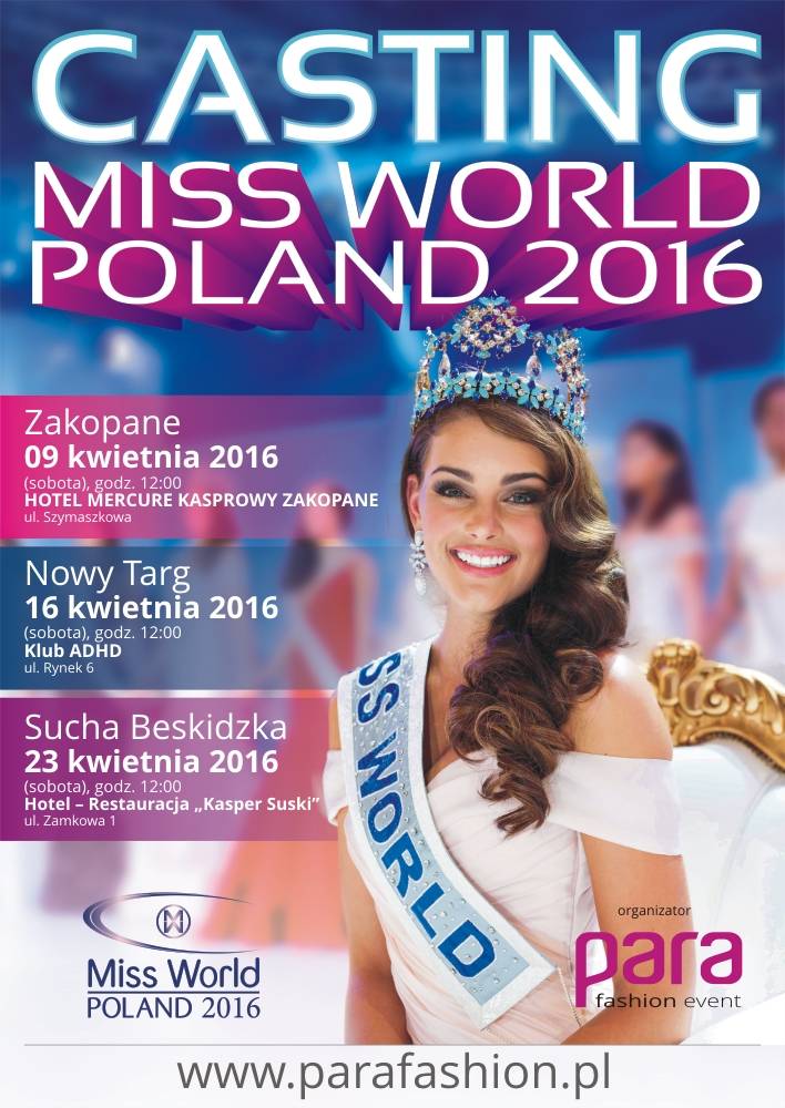 Miss World Poland 2016 w Nowym Targu