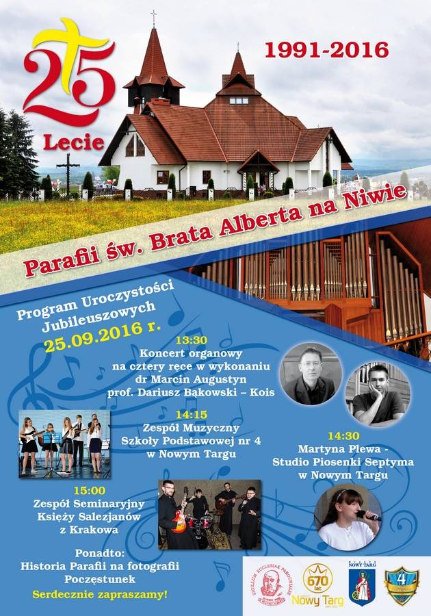 Uroczyste obchody Jubileuszu 25-lecia Parafii św. Brata Alberta na Niwie