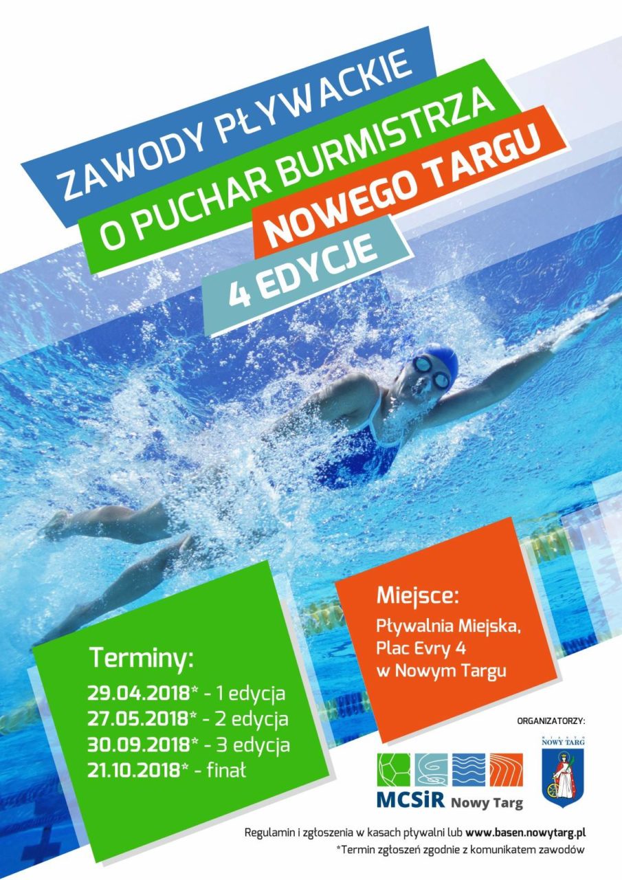 Zawody pływackie o Puchar Burmistrza Nowego Targu