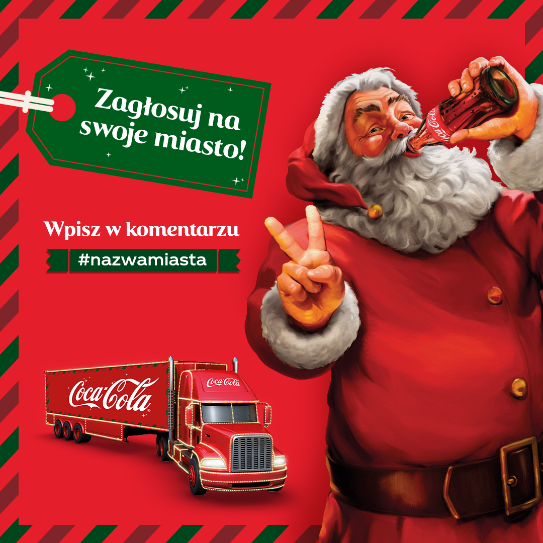 Nowy Targ z szansą na odwiedziny świątecznej ciężarówki Coca-Coli.Właśnie ruszył plebiscyt