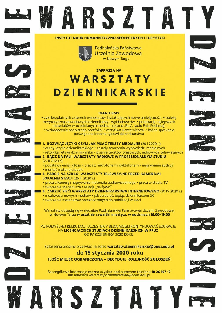 Warsztaty dziennikarskie w PPUZ w Nowym Targu