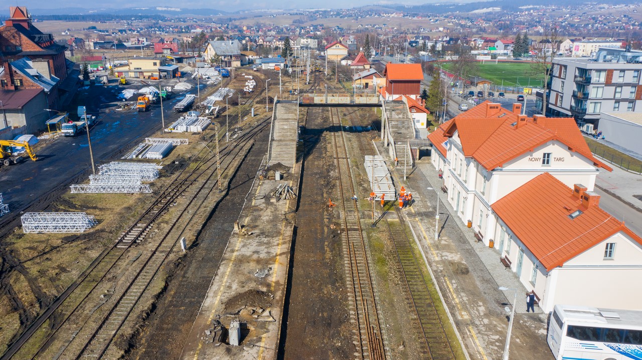 PKP modernizuje infrastrukturę kolejową w Nowym Targu