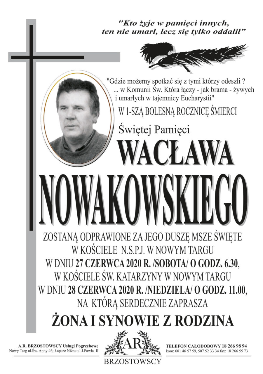 Wacław Nowakowski - rocznica śmierci