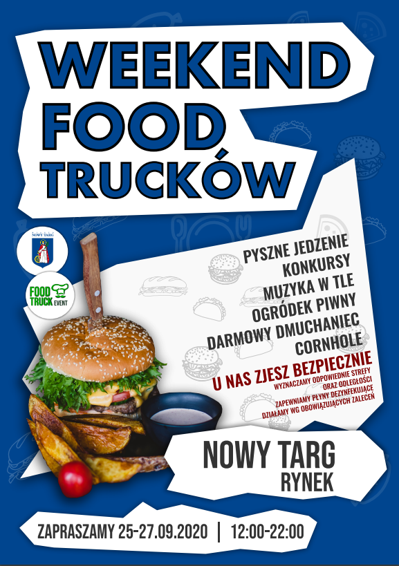 Weekend Food Trucków 25-27 września 2020 r. Rynek - Nowy Targ