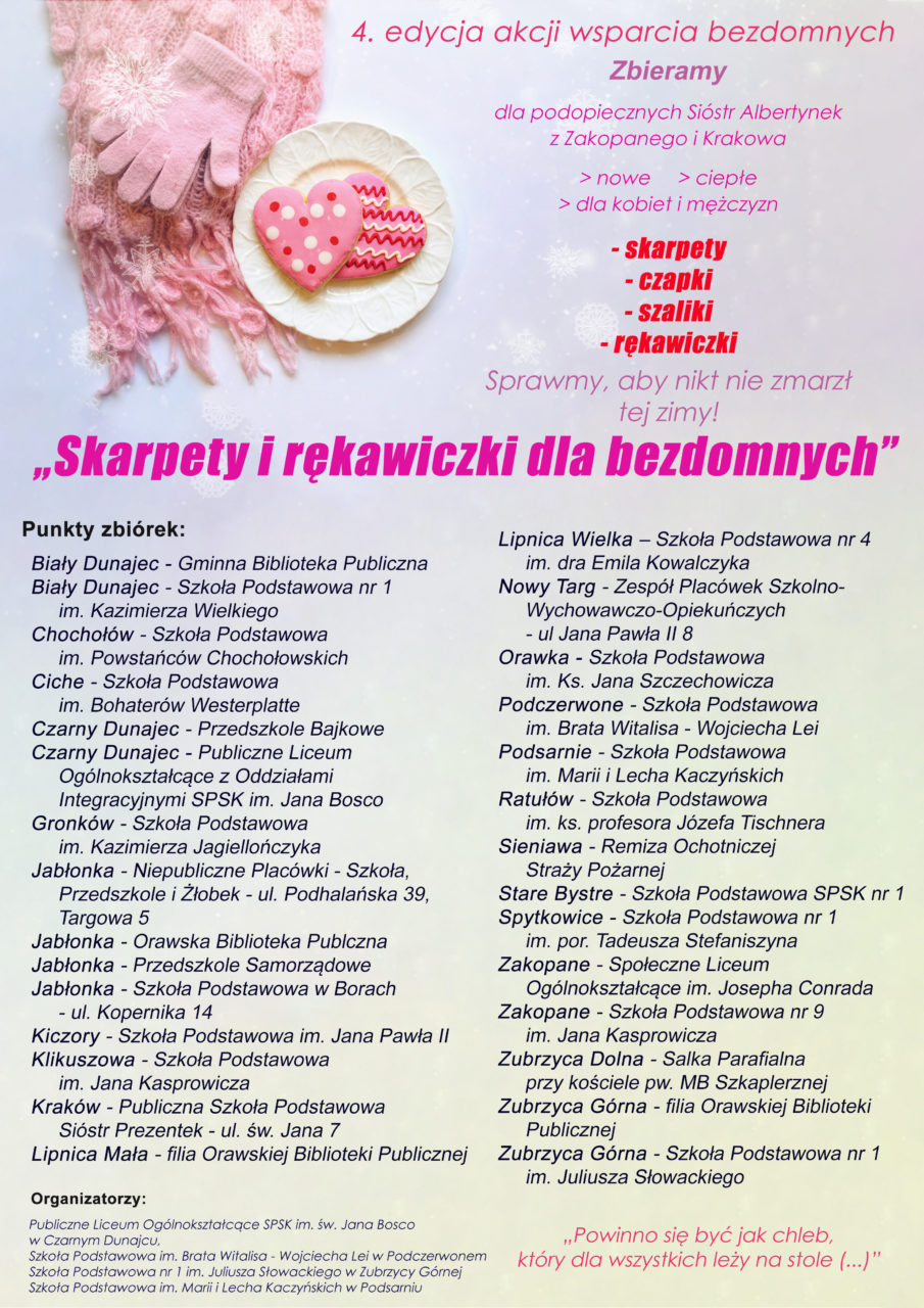 „Skarpety i rękawiczki dla bezdomnych” - akcja charytatywna