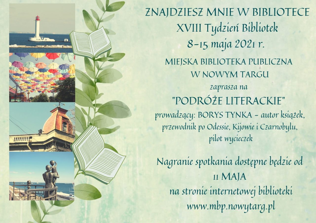 W ramach XVIII Tygodnia Bibliotek - literackie podróże online z MBP