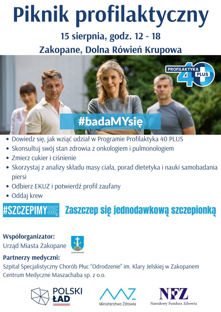 Piknik profilaktyczny 40 plus w Zakopanem