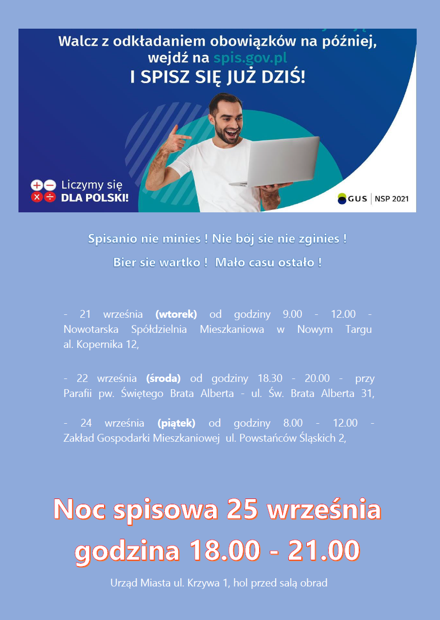 Dodatkowe mobilne punkty Narodowego Spisu Ludności