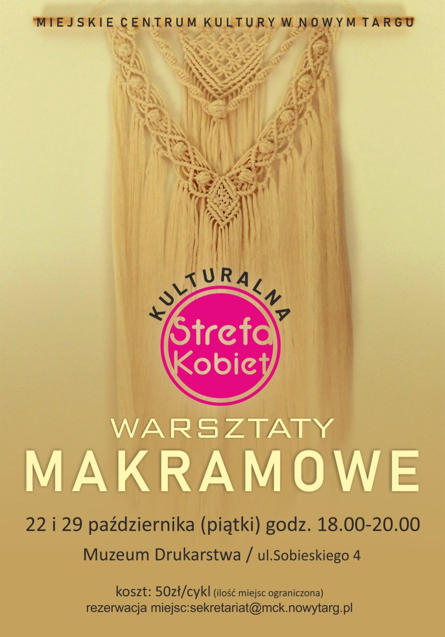 Warsztaty makramowe w ramach Kulturalnej Strefy Kobiet