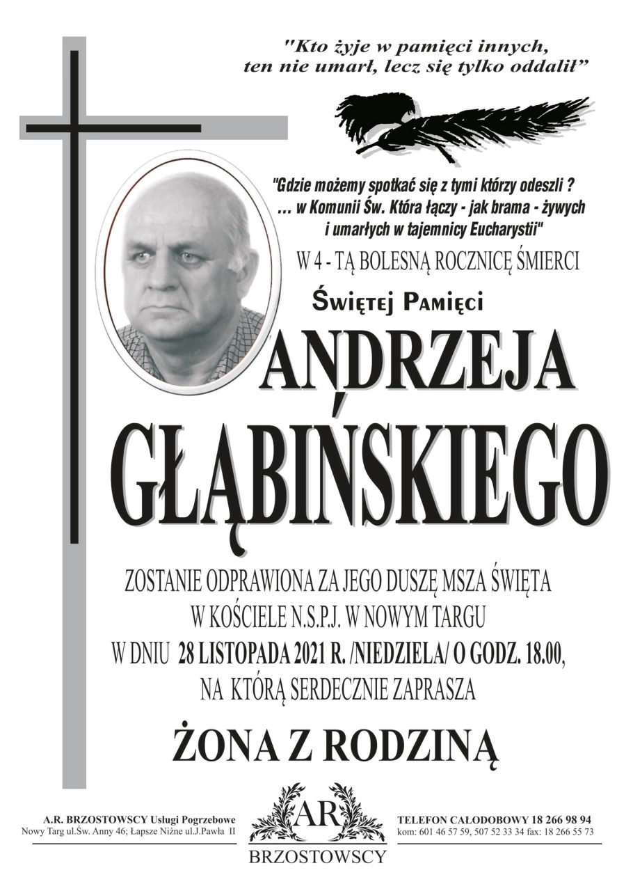 Andrzej Głąbiński - rocznica śmierci