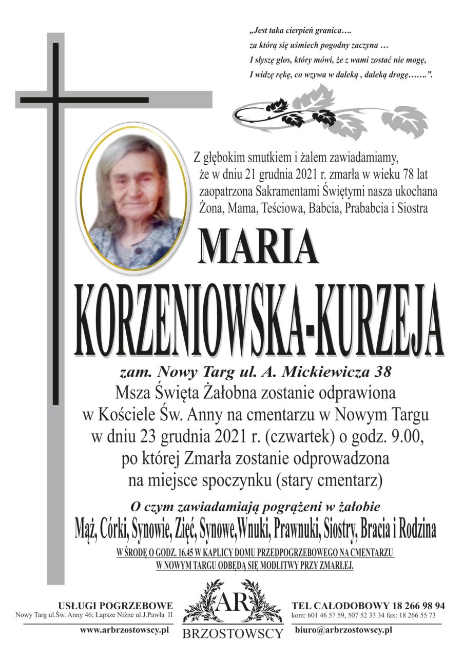 Maria Korzeniowska-Kurzeja