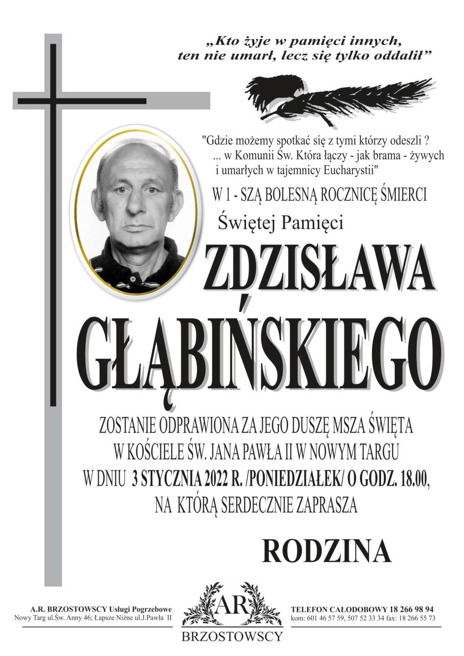 Zdzisław Głąbiński - rocznica śmierci