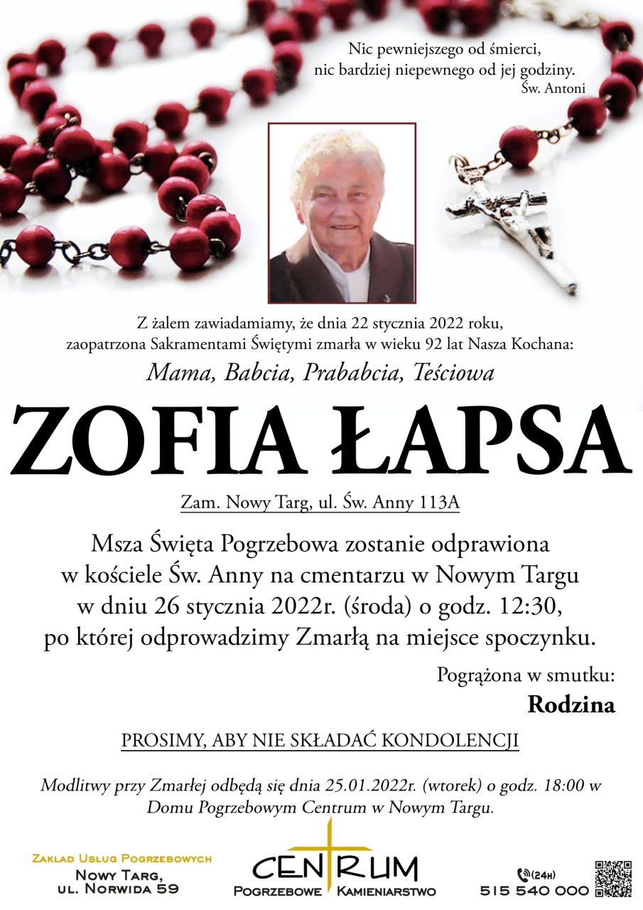 Zofia Łapsa