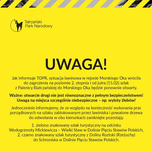 Szlak Do Morskiego Oka Ponownie Otwarty NowyTarg24 tv