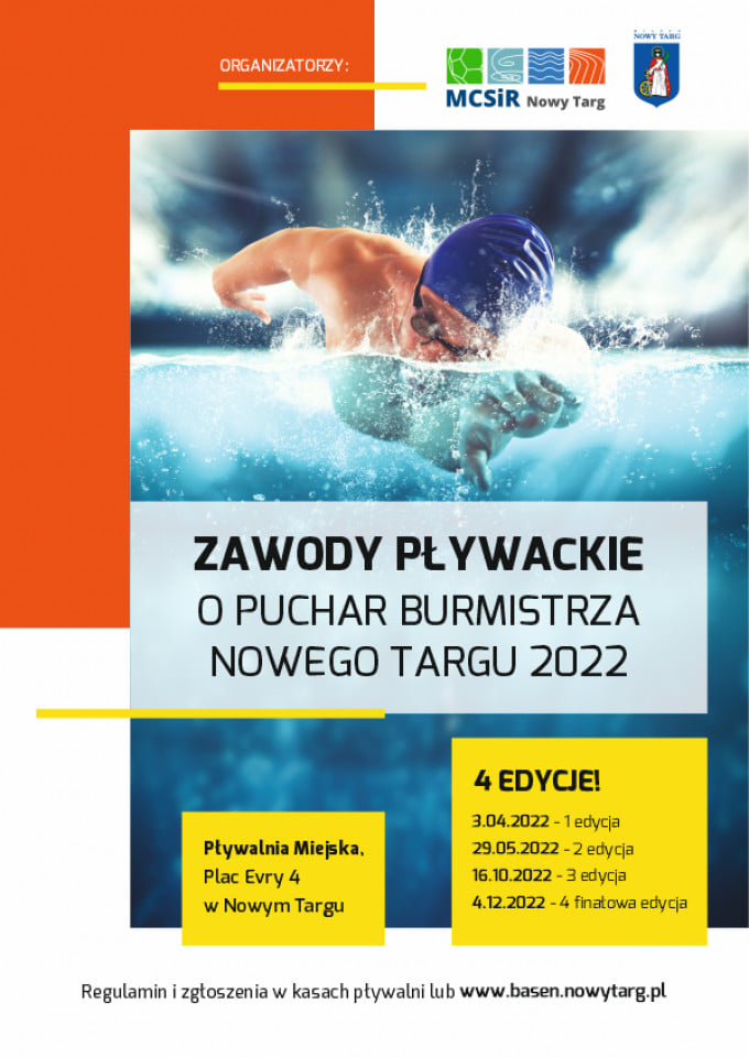 Zawody pływackie o Puchar Burmistrza Nowego Targu