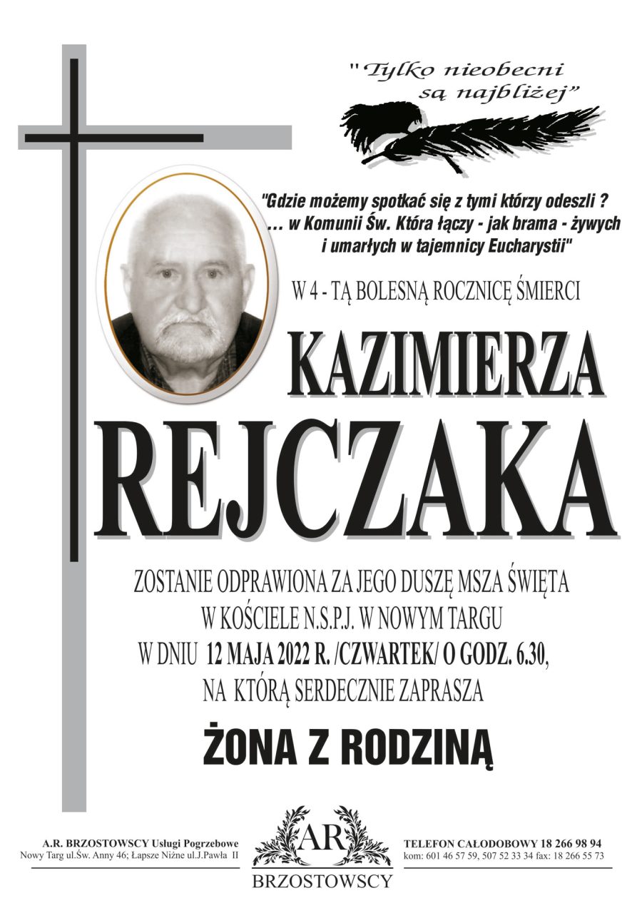 Kazimierz Rejczak - rocznica śmierci