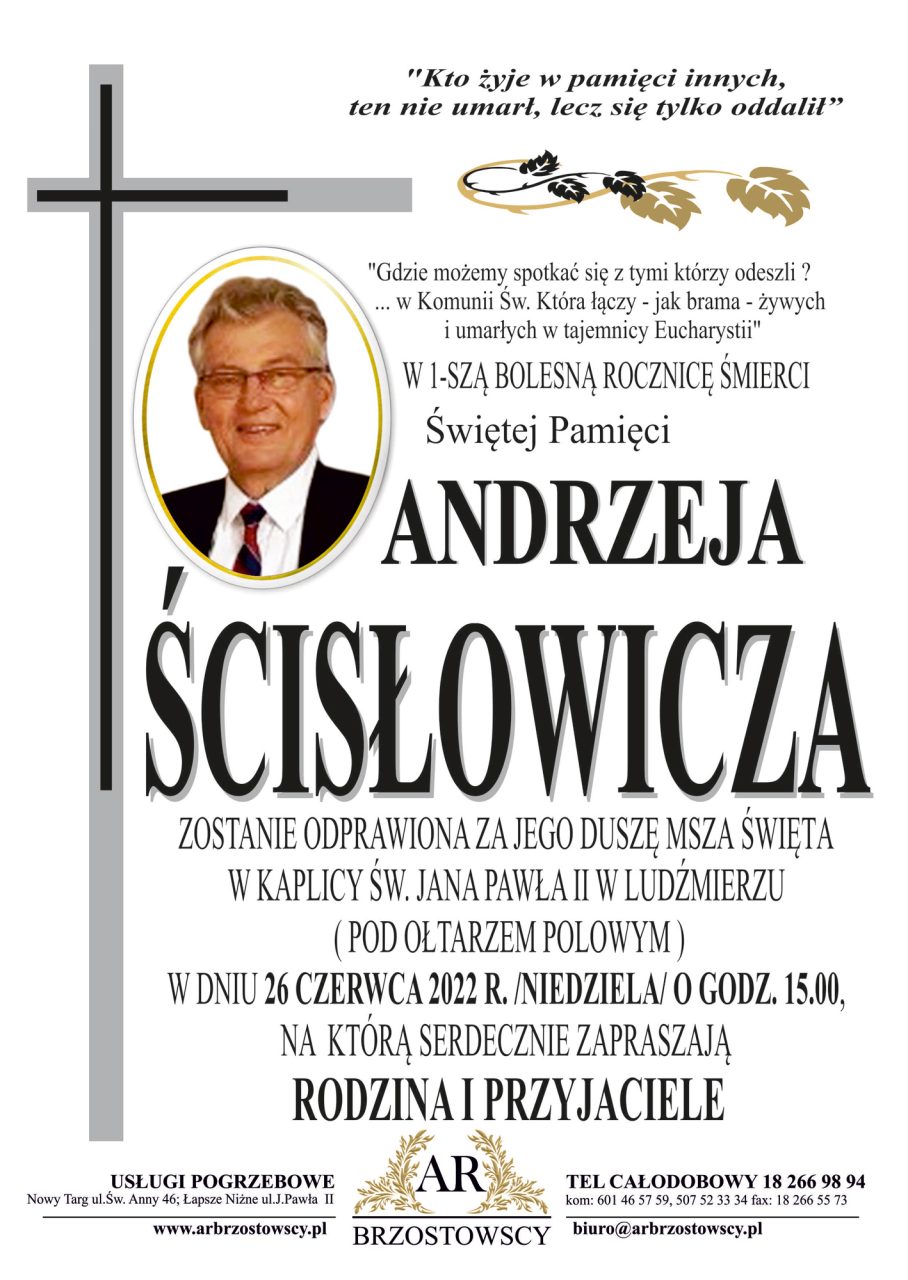 Andrzej Ścisłowicz - rocznica