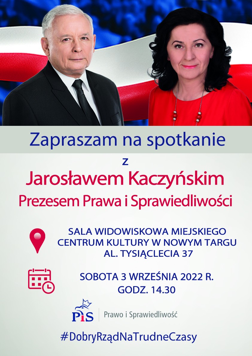 W sobotę do Nowego Targu przyjedzie Jarosław Kaczyński