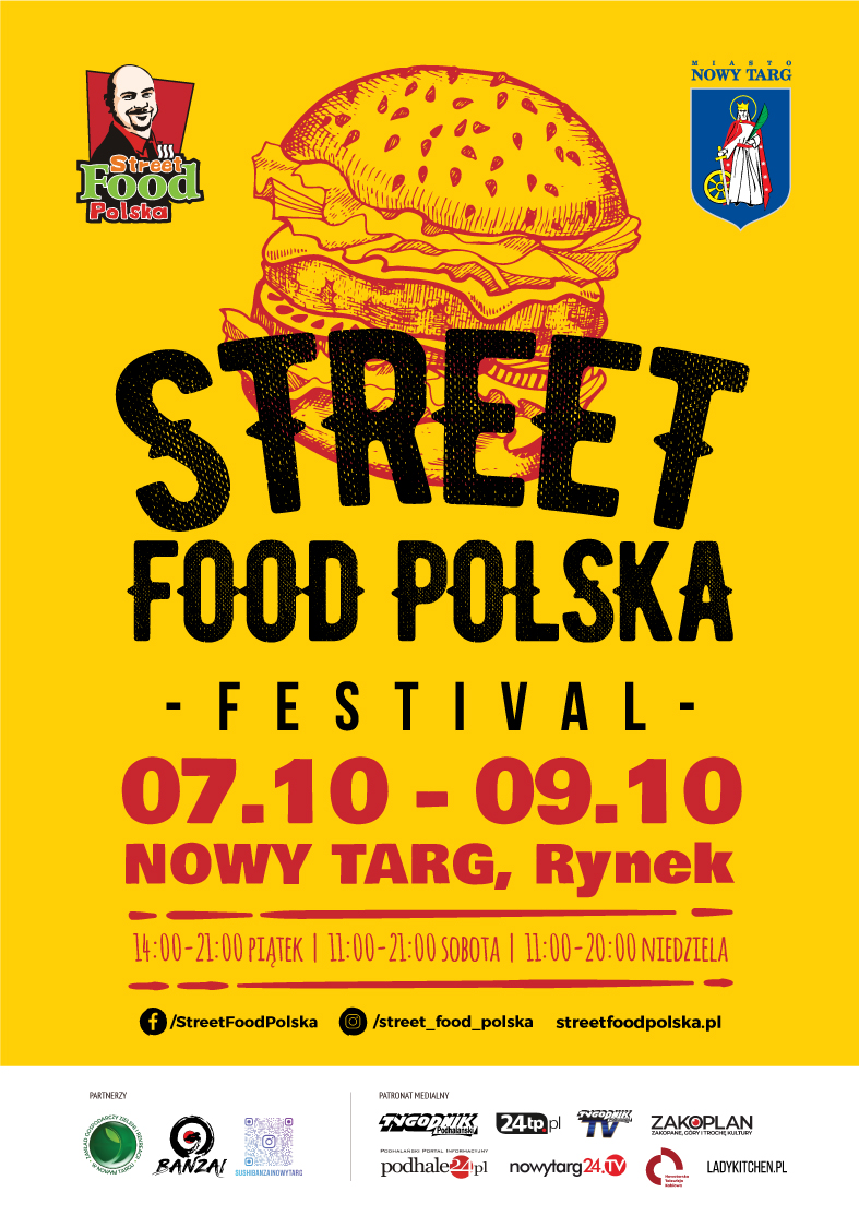 Street Food Polska Festiwal 7-9 października w Nowym Targu