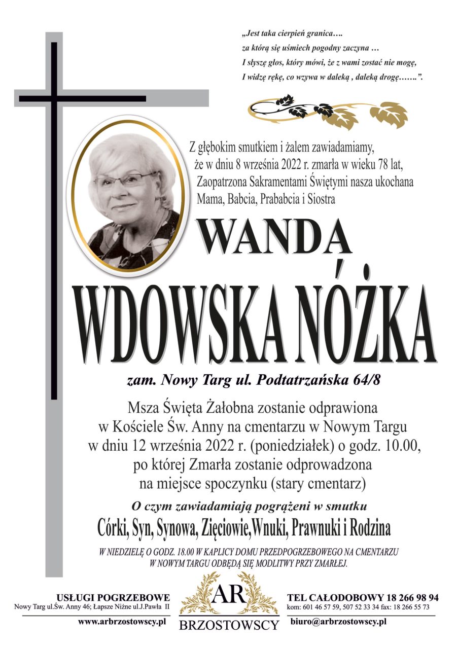 Wanda Wdowska Nóżka