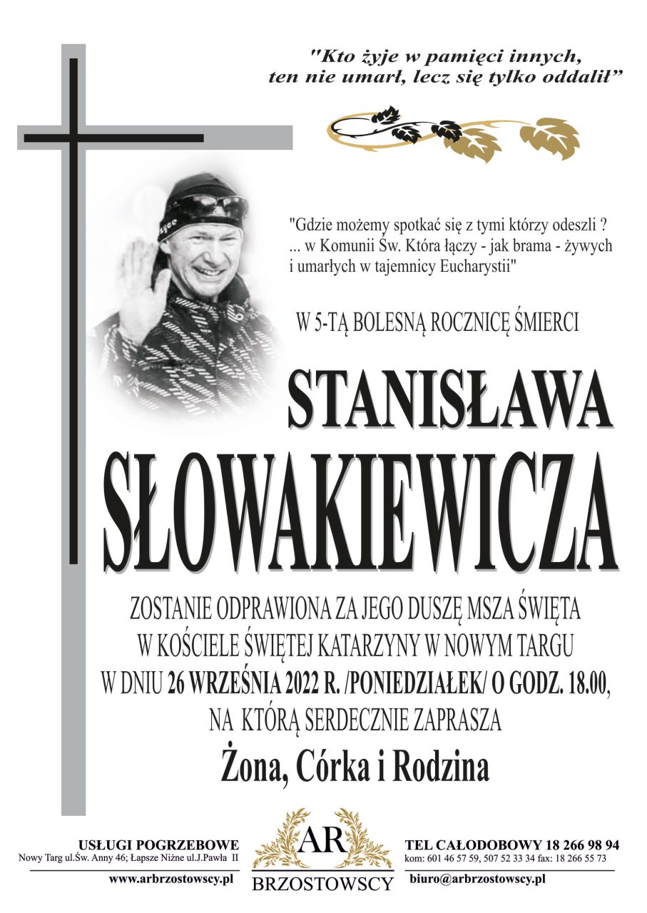 Stanisław Słowakiewicz - rocznica