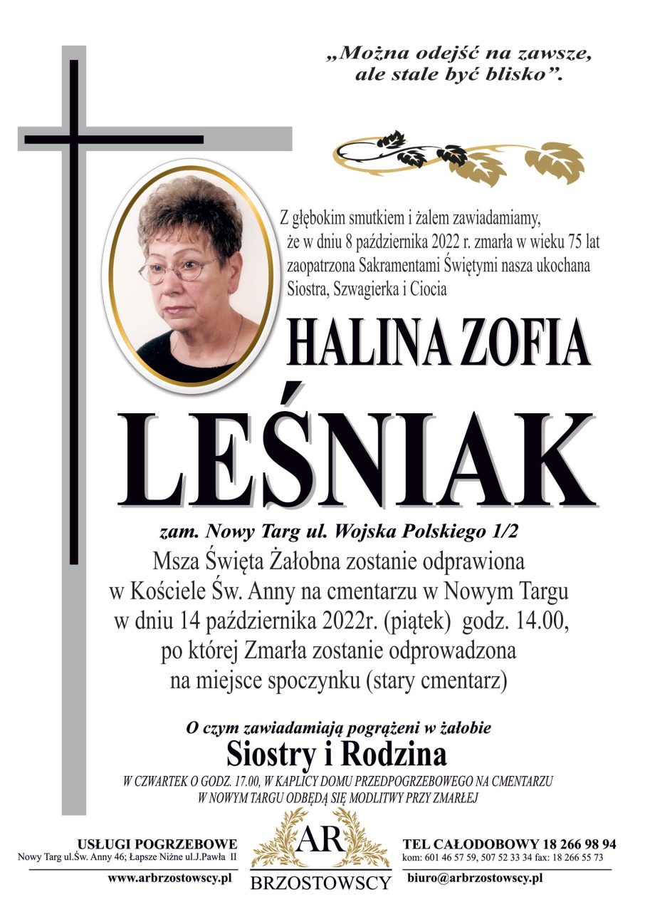Halina Zofia Leśniak