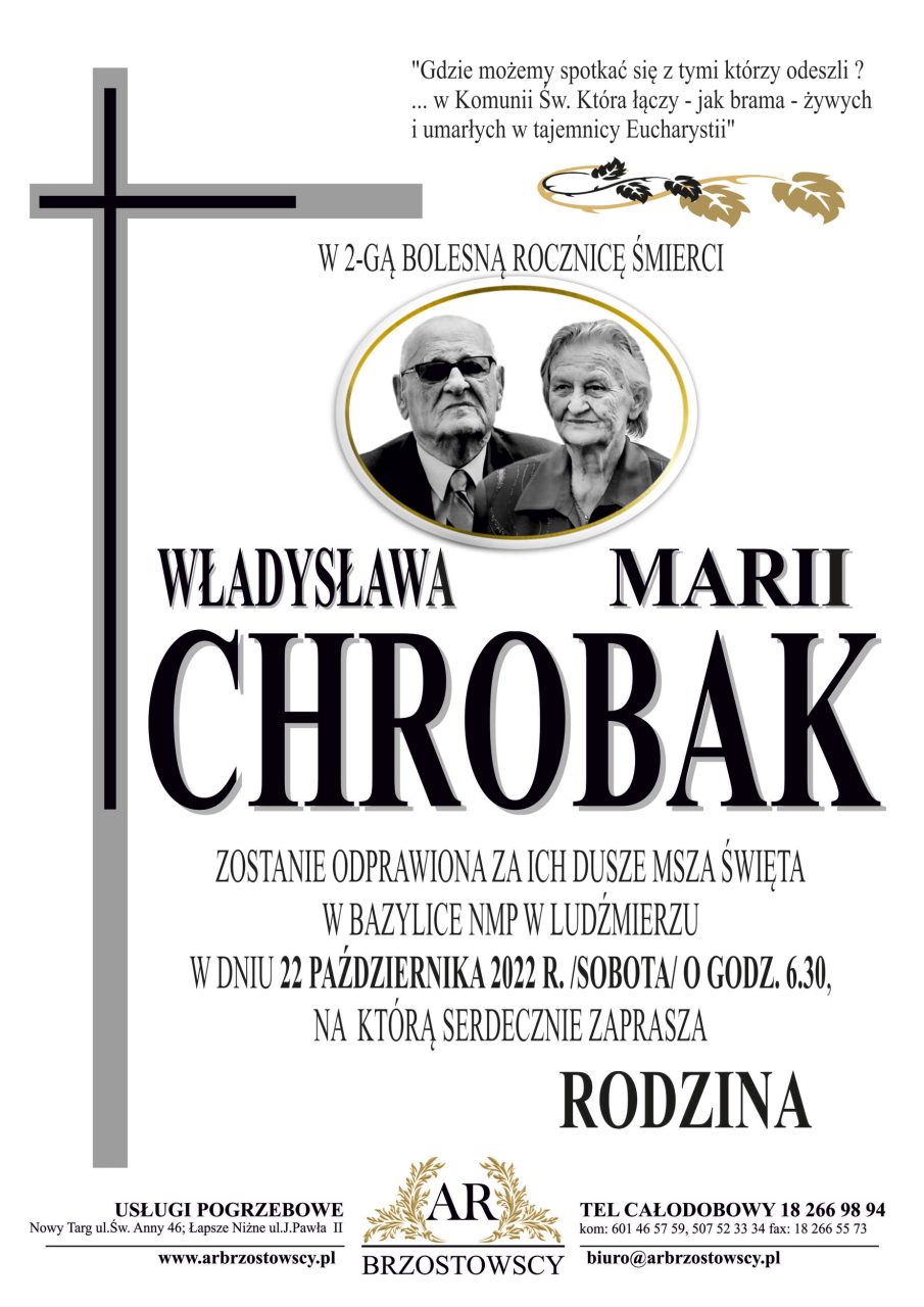 Władysław i Maria Chrobak - rocznica