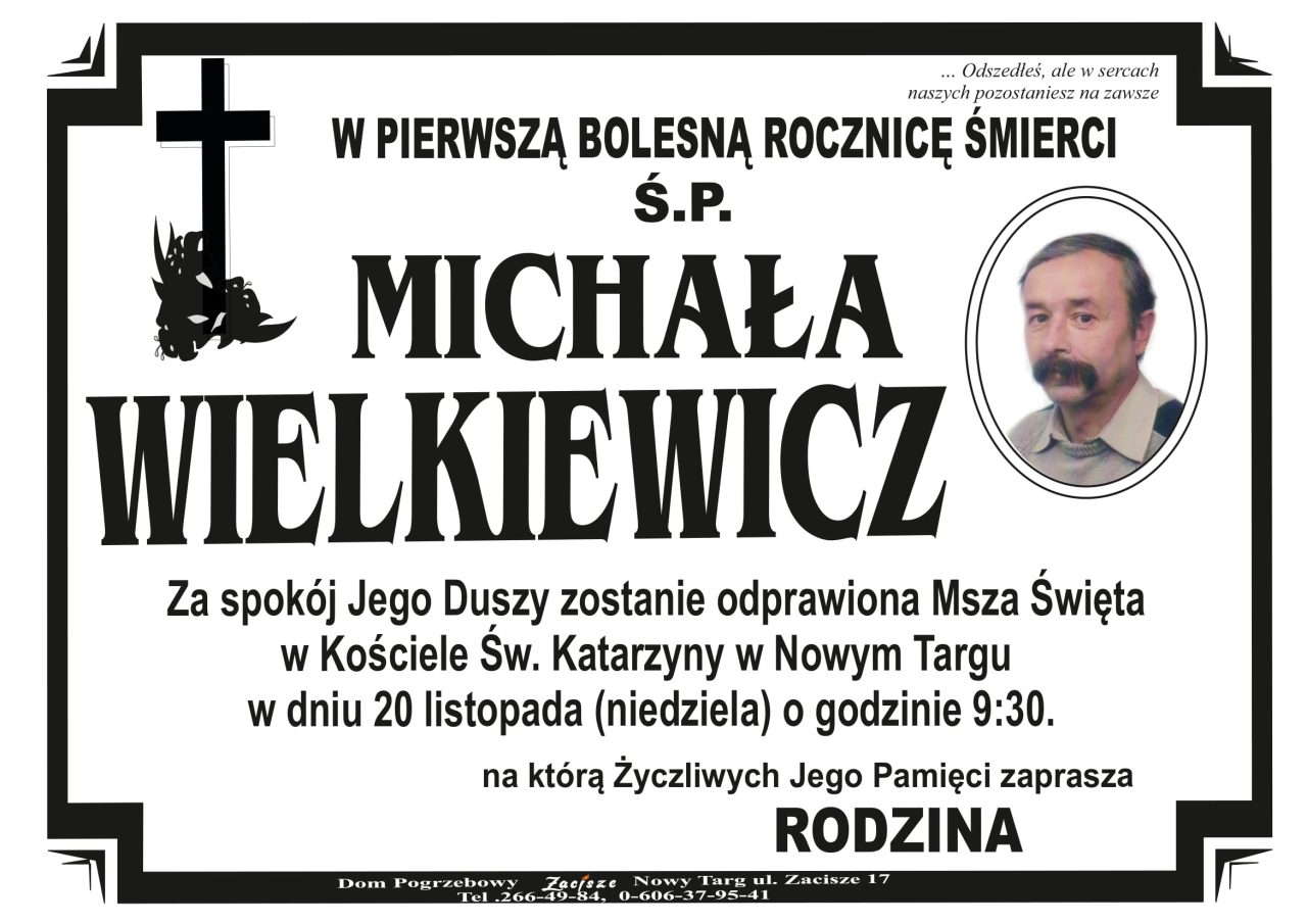 Michał Wielkiewicz - rocznica
