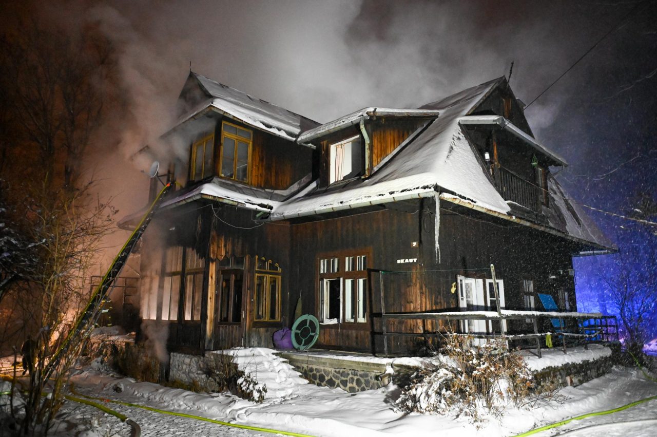 Nocny pożar w Zakopanem (zdjęcia)