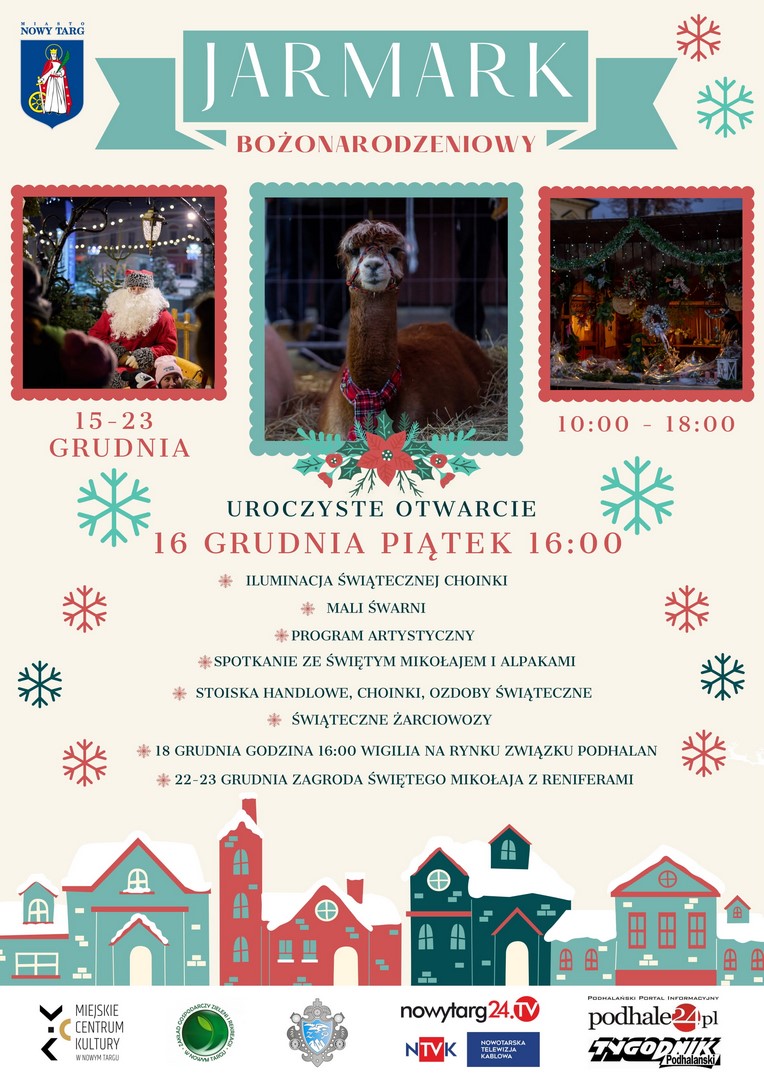 15 grudnia startuje Jarmark Bożonarodzeniowy w Nowym Targu