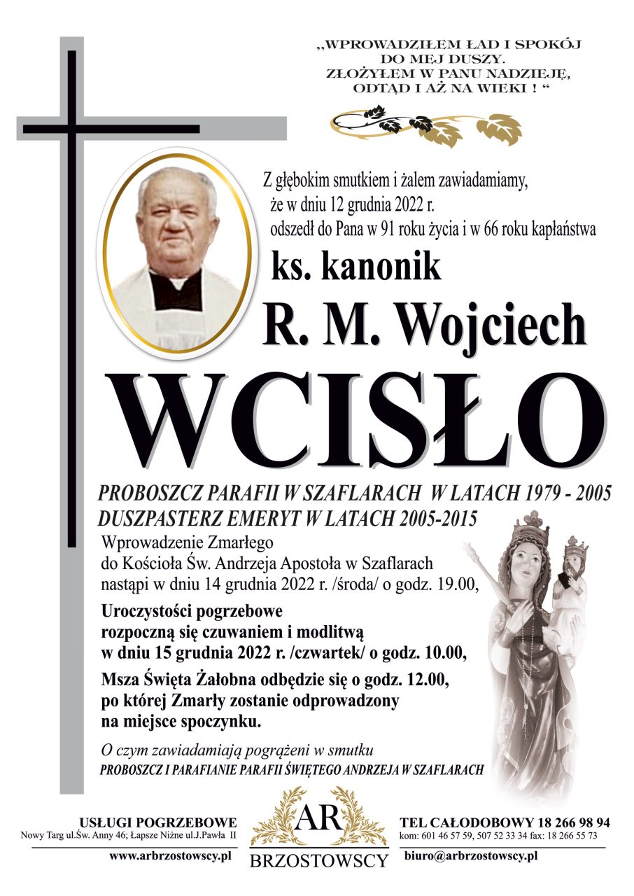 ks. kanonik R.M. Wojciech Wcisło