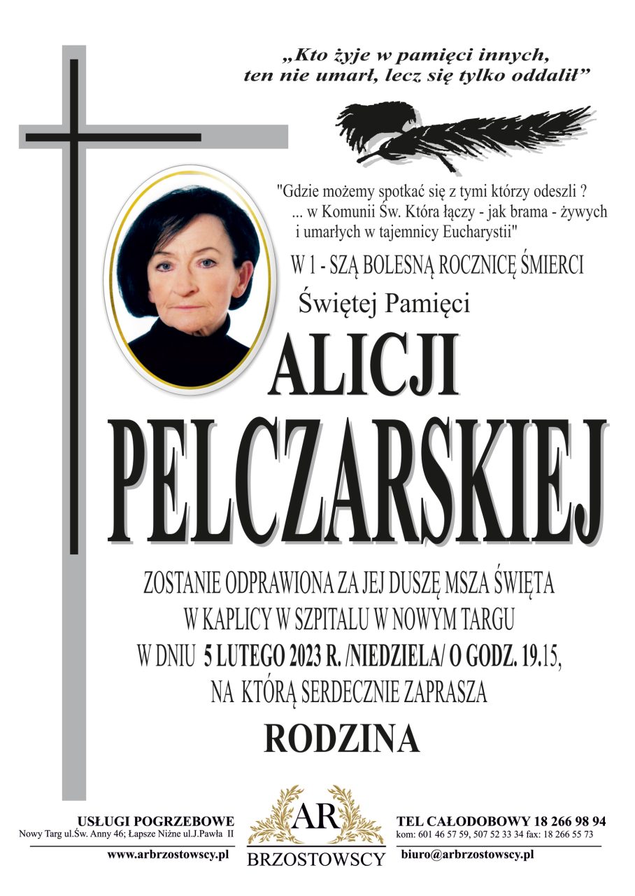 Alicja Pelczarska - rocznica