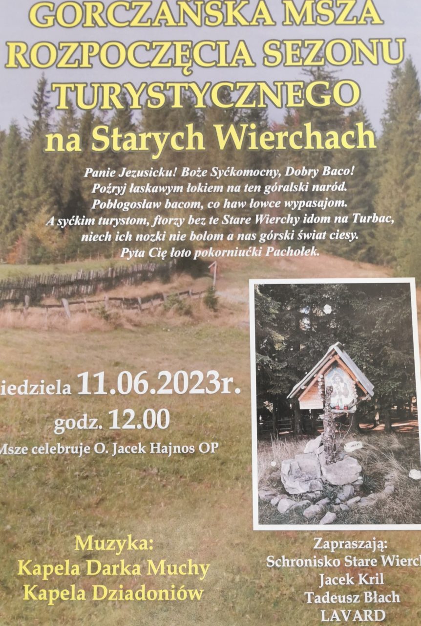 Gorczańska Msza rozpoczęcia sezonu turystycznego na Starych Wierchach