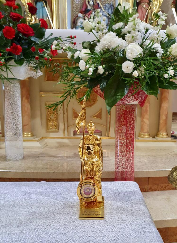 Uroczyste wprowadzenie relikwii św. Floriana w Podwilku