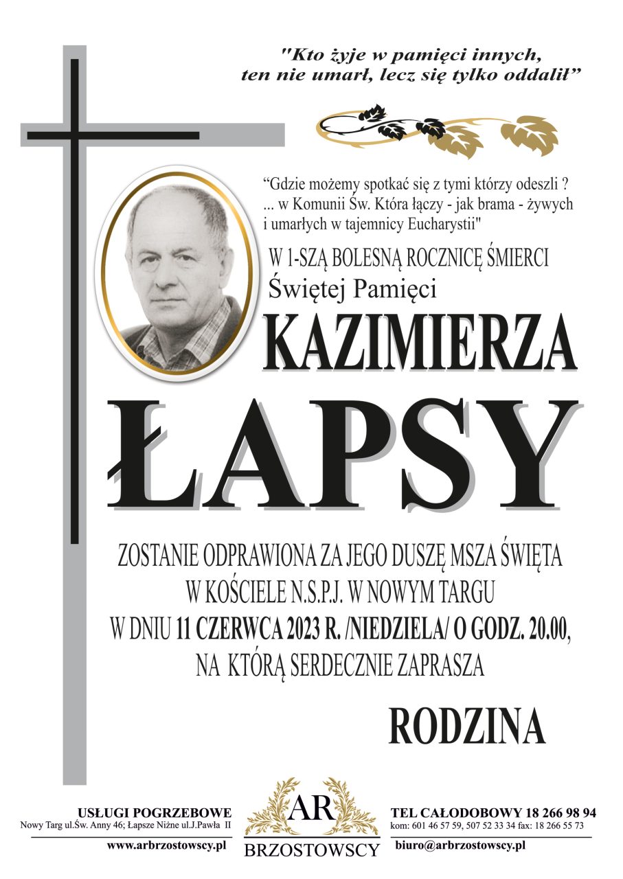 Kazimierz Łapsa - rocznica