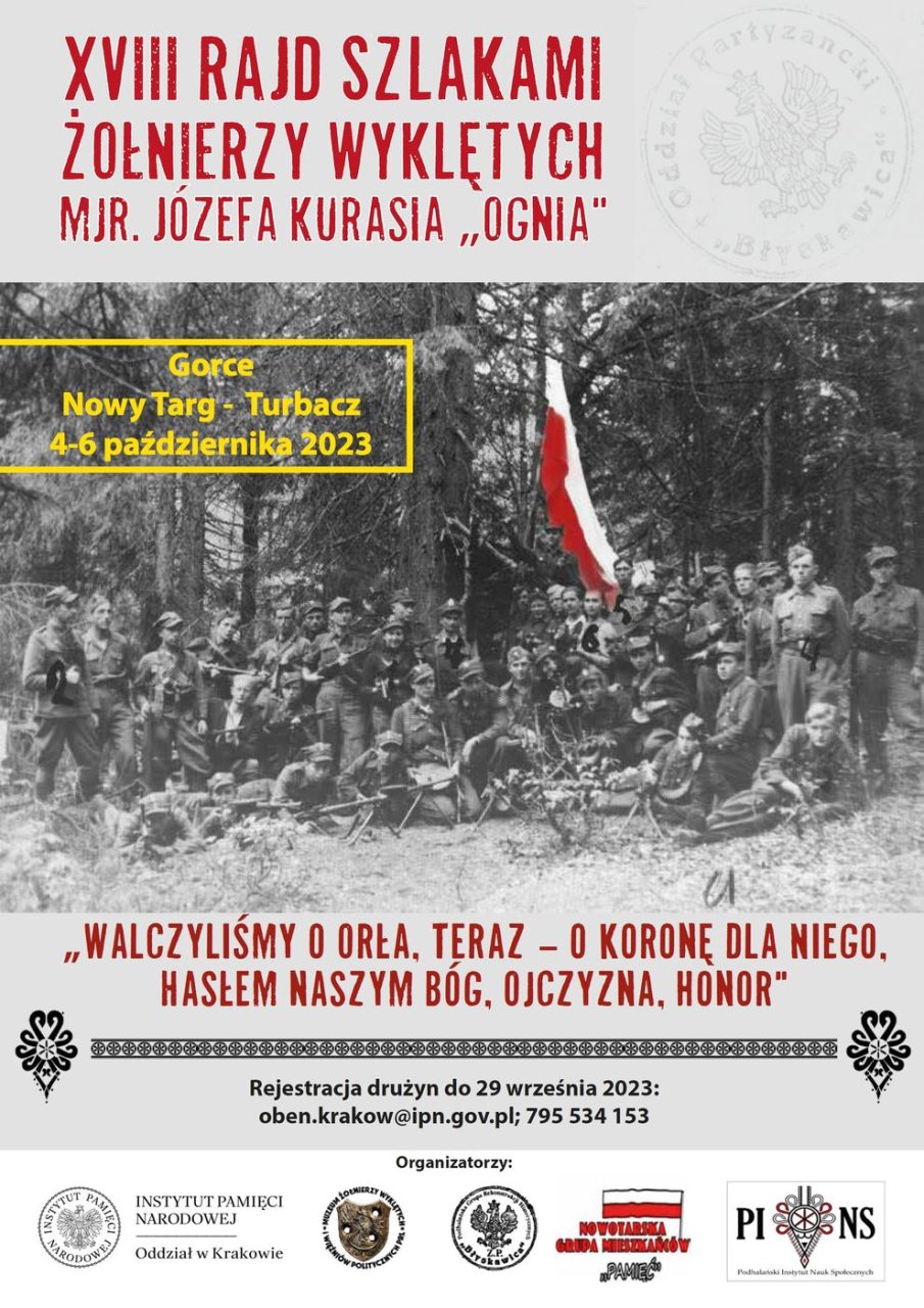 XVIII Rajd Szlakami Żołnierzy Wyklętych mjr. Józefa Kurasia Ognia
