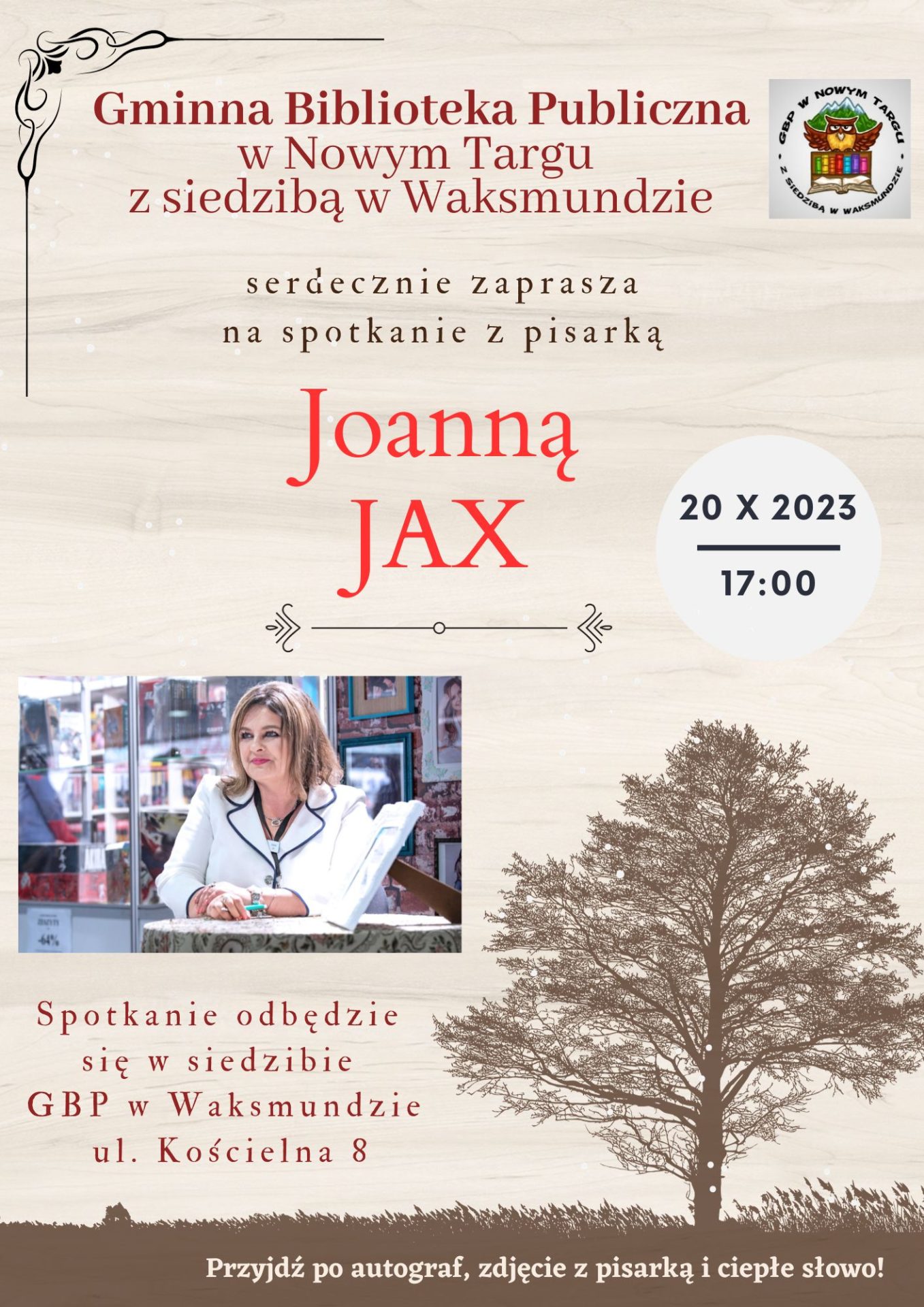 Spotkanie autorskie z Joanną Jax