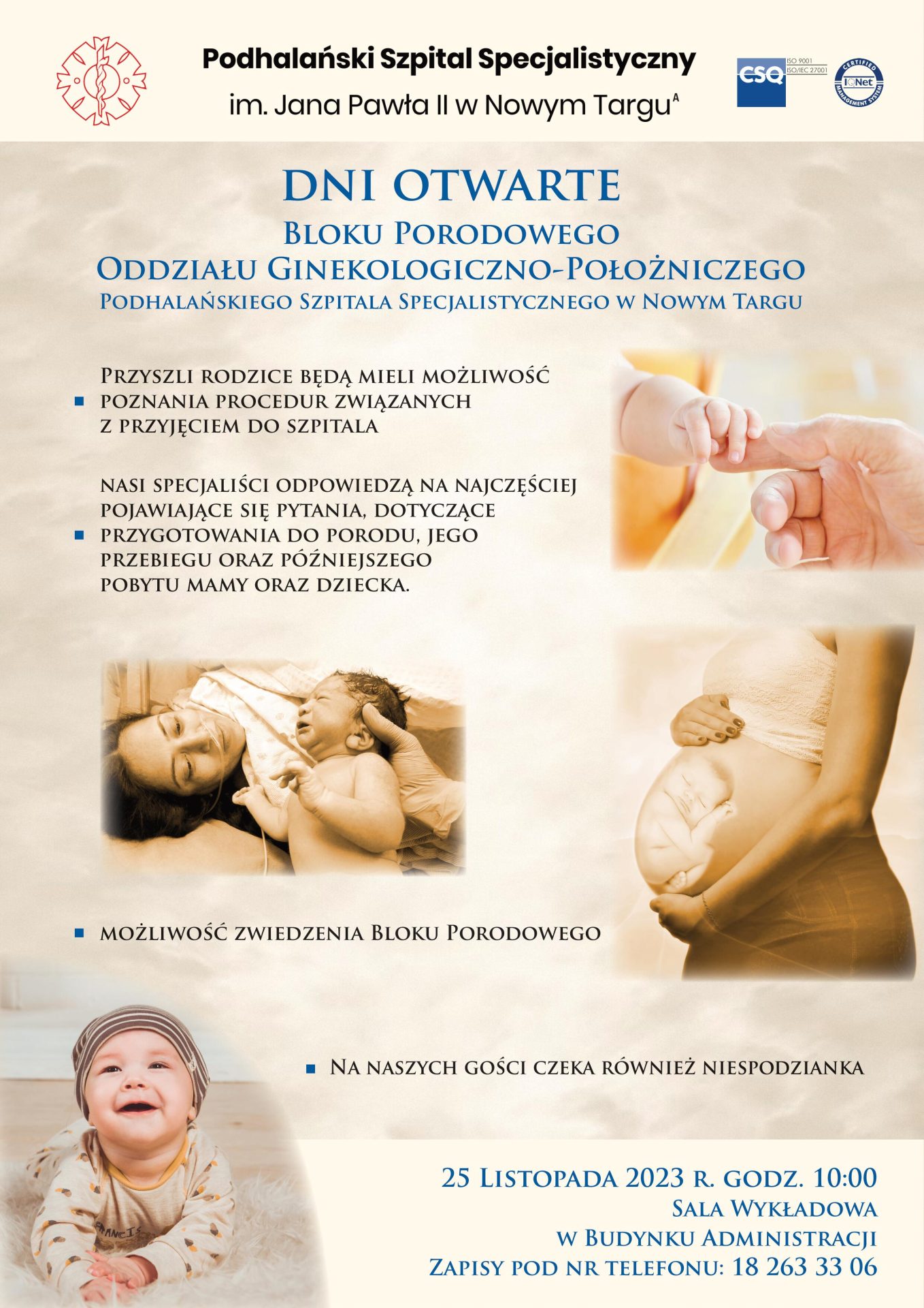 Dni Otwarte Bloku Porodowego i Oddziału Ginekologiczno-Położniczego w nowotarskim szpitalu