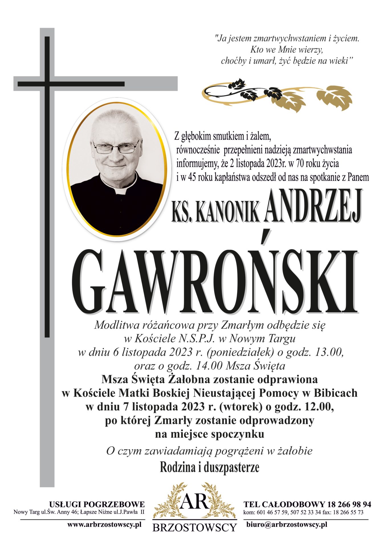 Ks. Kanonik Andrzej Gawroński