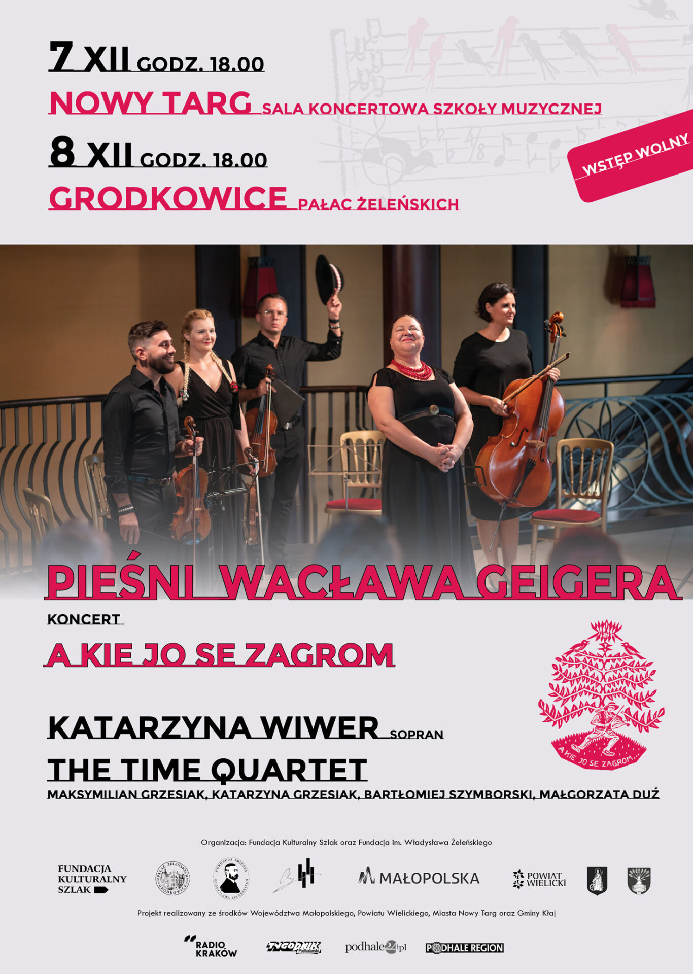 Koncert Pieśni Wacława Geigera „A kie jo se zagrom” w Państwowej Szkole Muzycznej w Nowym Targu