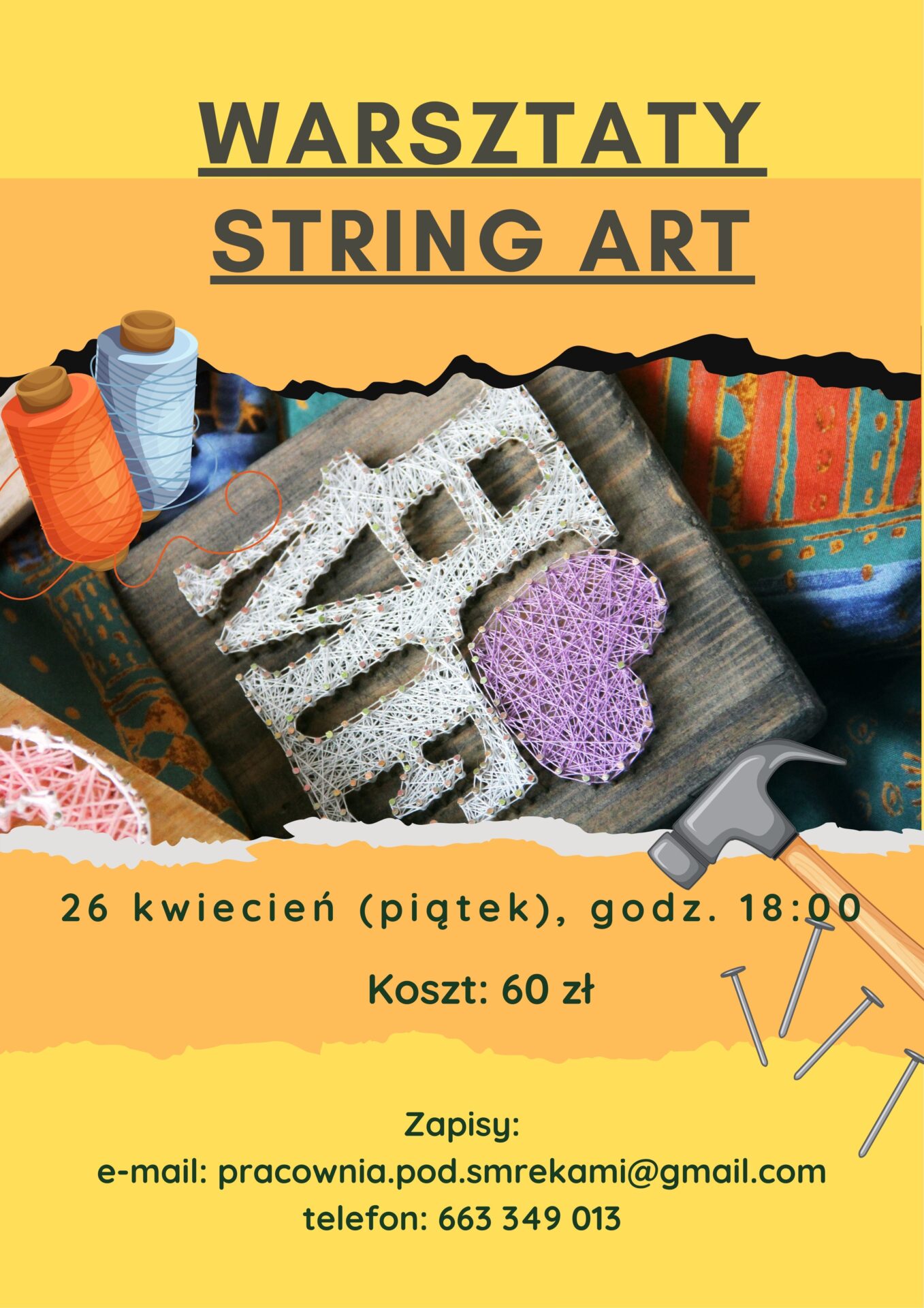Warsztaty tworzenia obrazów w technice String Art w Kulturalnej Strefie Kobiet