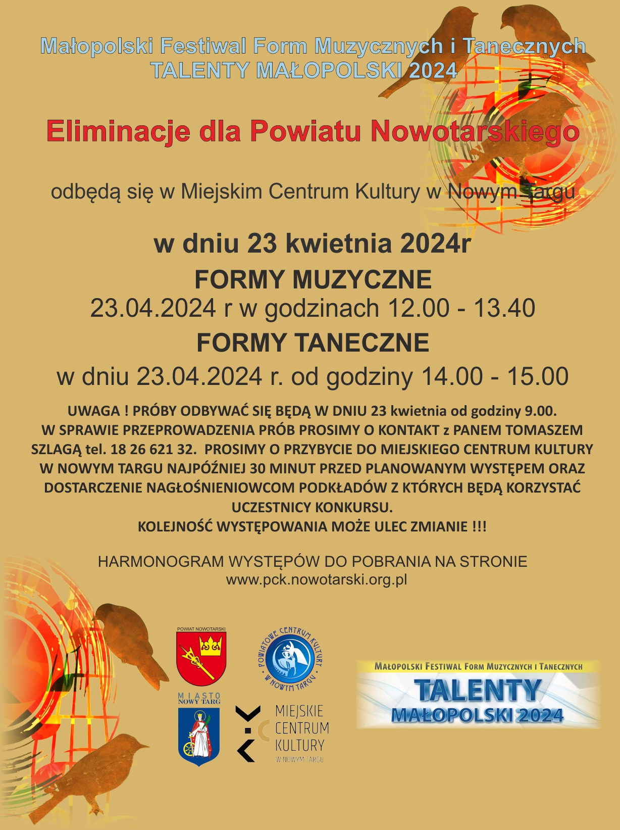 Małopolski Festiwal Form Muzycznych i Tanecznych „Talenty Małopolski” powraca do MCK Nowy Targ