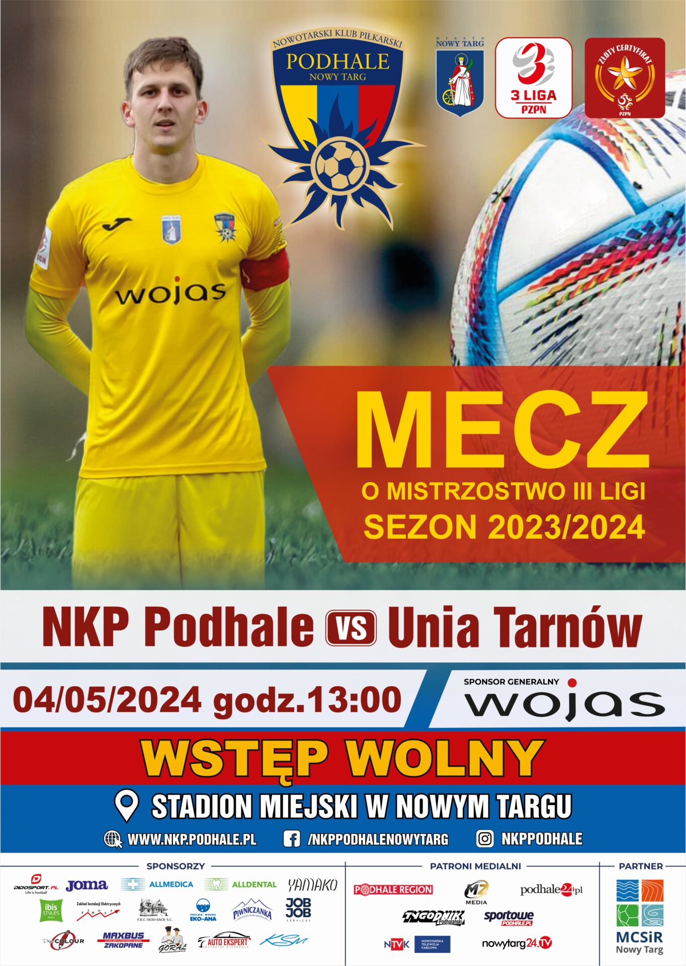 Mecz o mistrzostwo III Ligi NKP Podhale vs Unia Tarnów