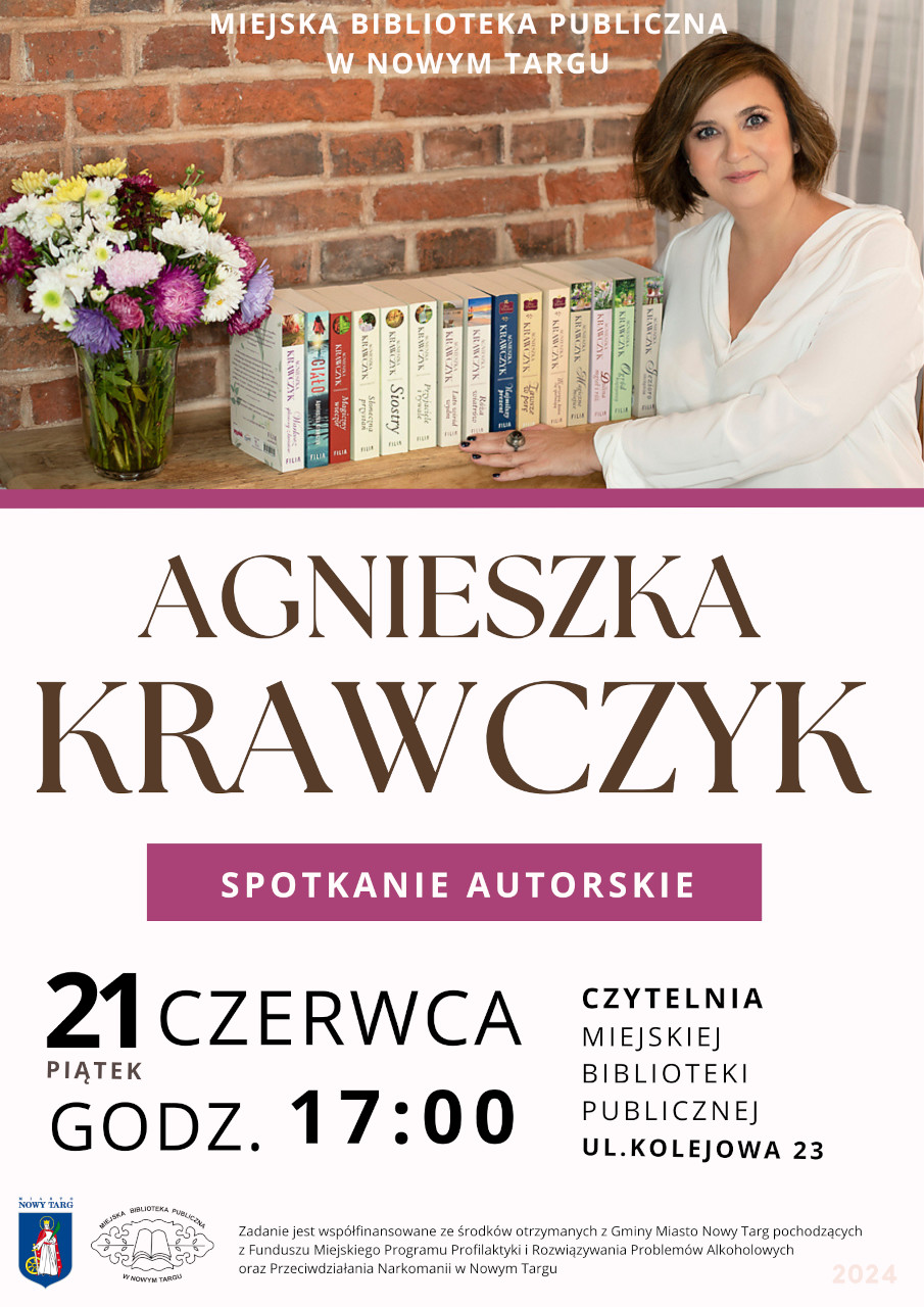 Spotkanie autorskie z Agnieszką Krawczyk w nowotarskiej bibliotece