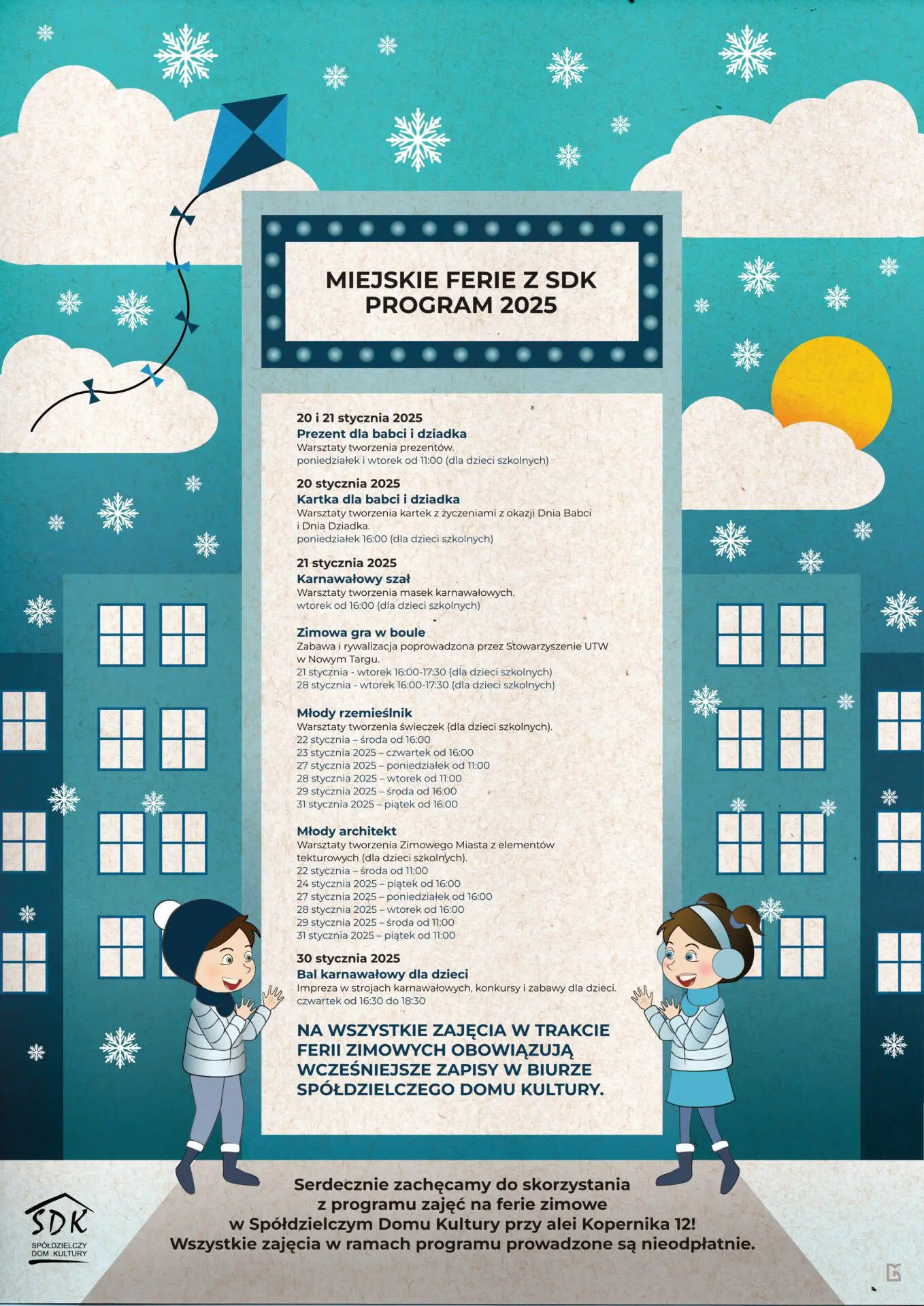 Ferie w Spółdzielczym Domu Kultury - NowyTarg24.tv, image size:1358x1920