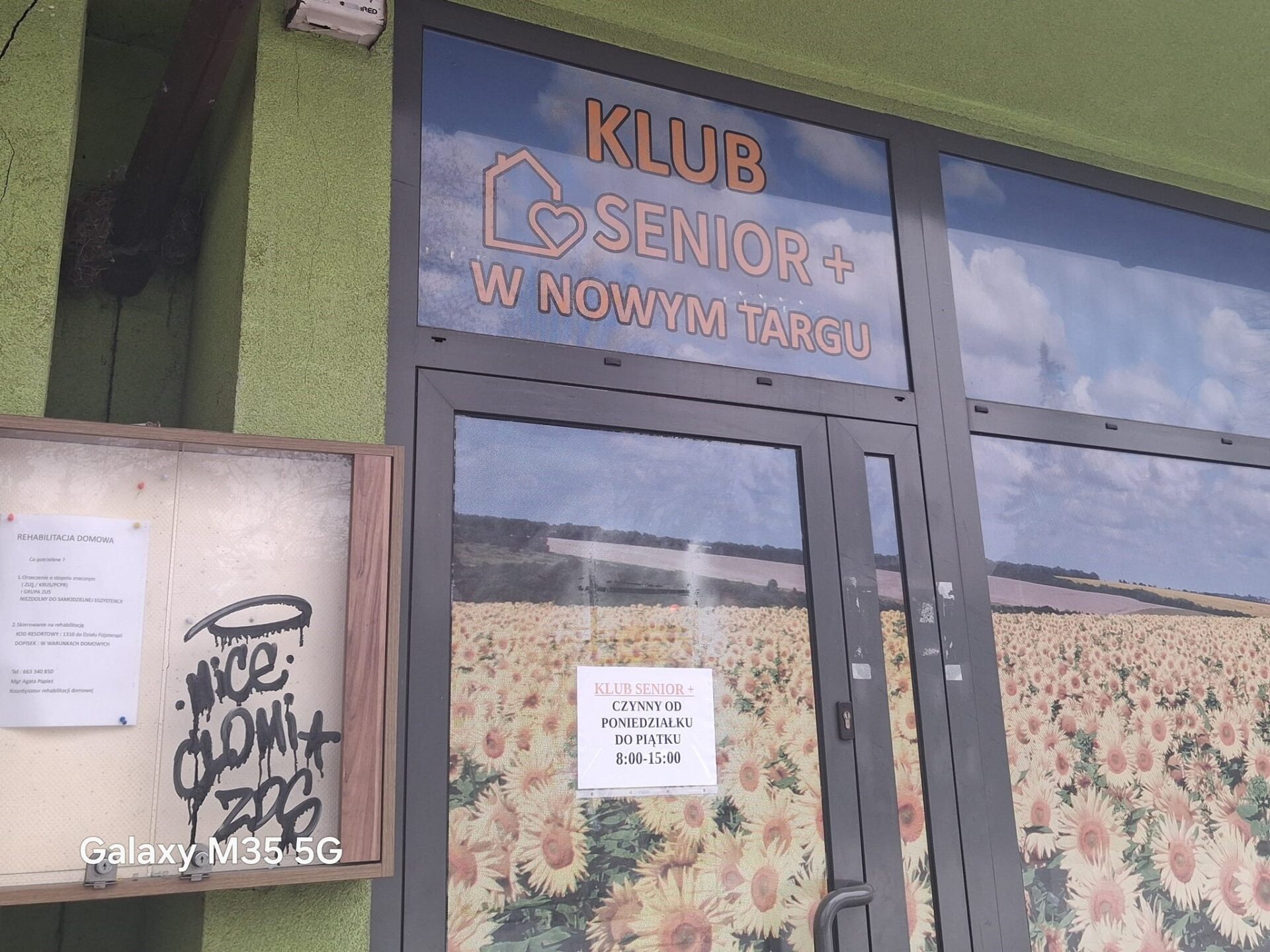Akt wandalizmu w Klubie Seniora w Nowym Targu