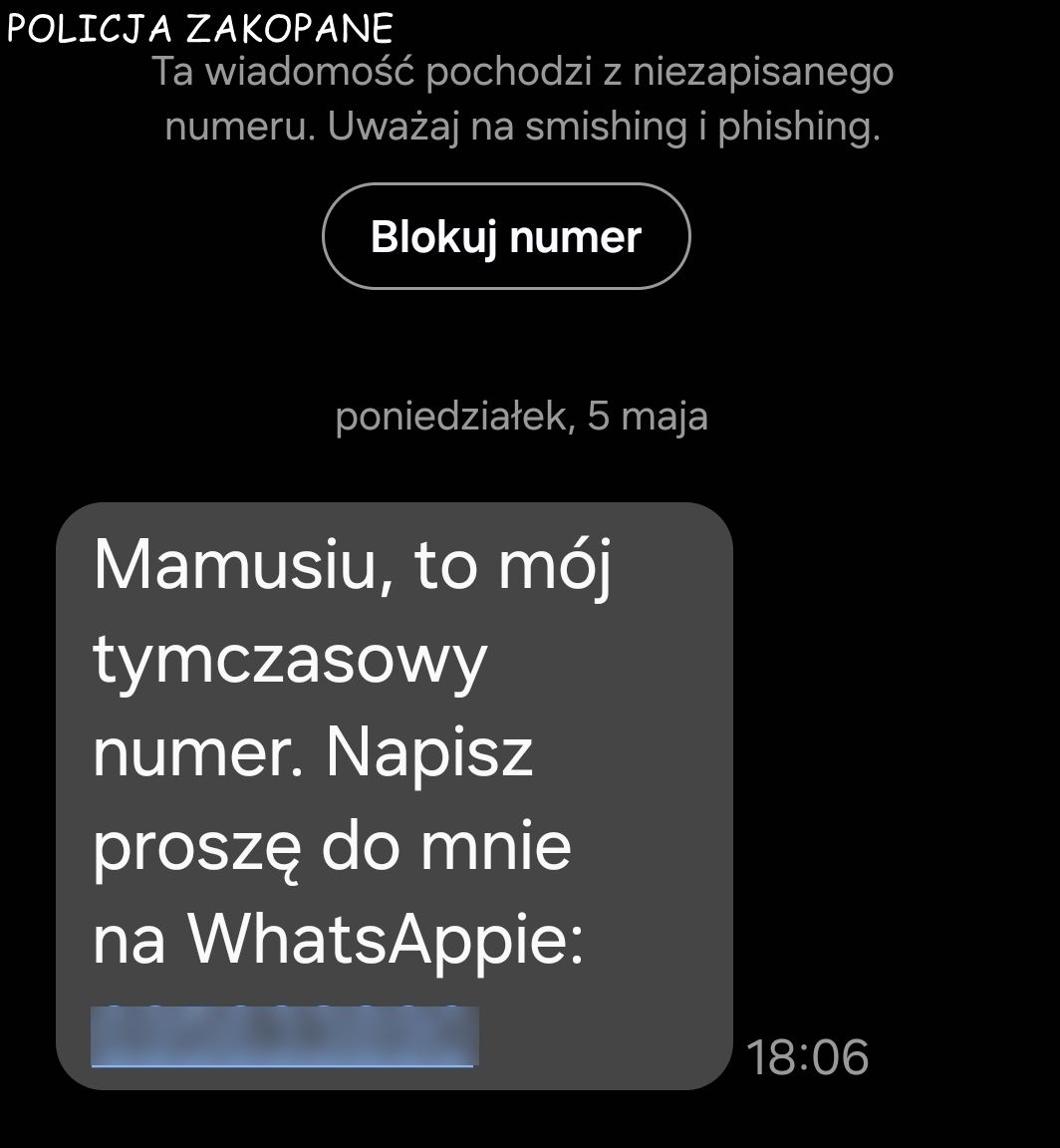 Zakopiańska policja ostrzega przed nowym sposobem oszustów na wyłudzanie pieniędzy