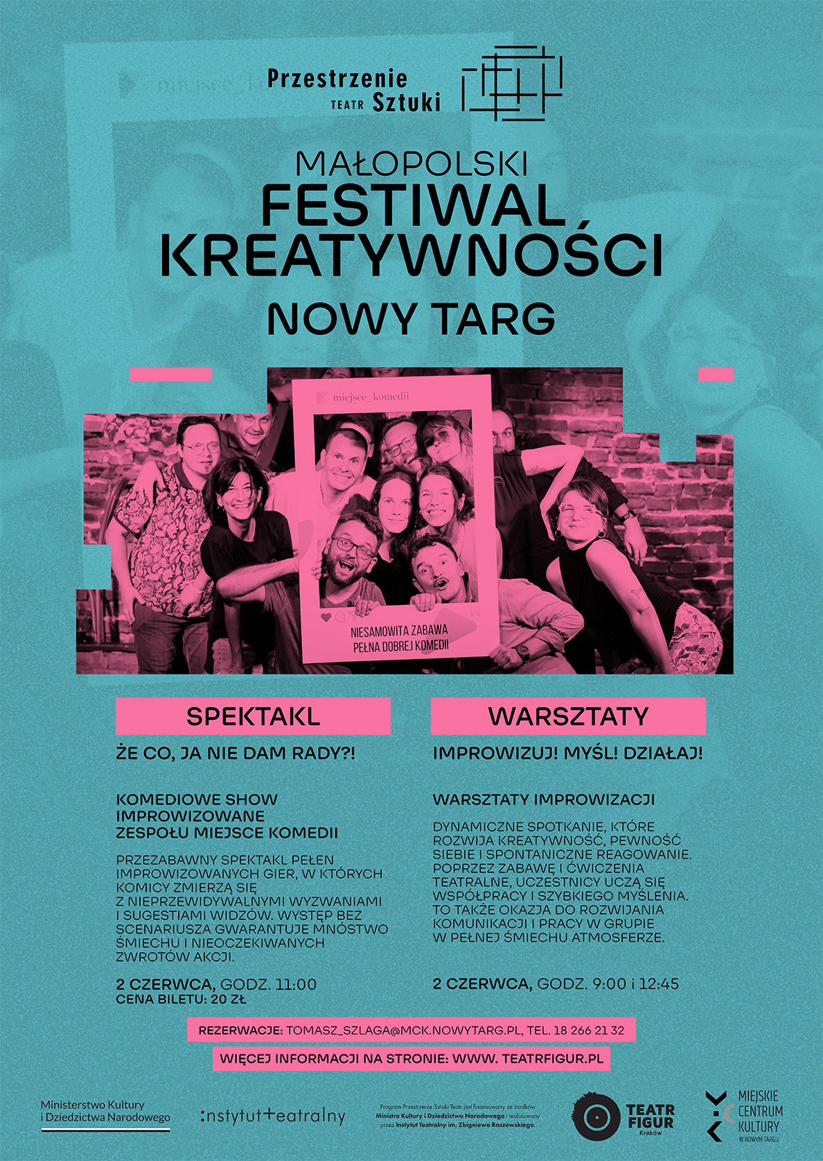 Znakomity spektakl i warsztaty dla młodzieży w MCK Nowy Targ