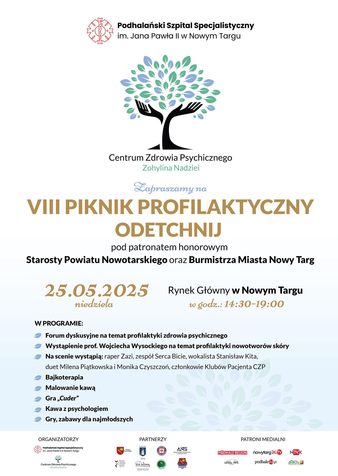 „Odetchnij” – VIII Piknik Profilaktyczny pełen rozmów, wsparcia i dobrej energii na nowotarskim rynku
