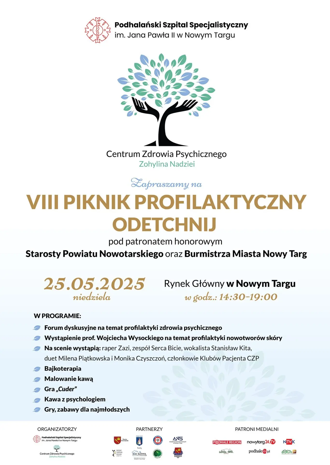 „Odetchnij” – VIII Piknik Profilaktyczny pełen rozmów, wsparcia i dobrej energii na nowotarskim rynku